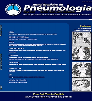 JORNAL BRASILEIRO DE PNEUMOLOGIA EXPLICA SUA SUSPENS�O TEMPOR�RIA PELA AG�NCIA THOMSON REUTERS